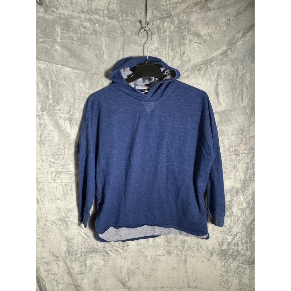The North Face Womens Blue Heathered Pullover Hoodie Small Regular NF0A3LZE